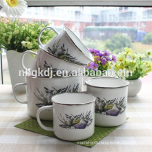 5 meteal enamel mugs enamel drinking cup for milk/water